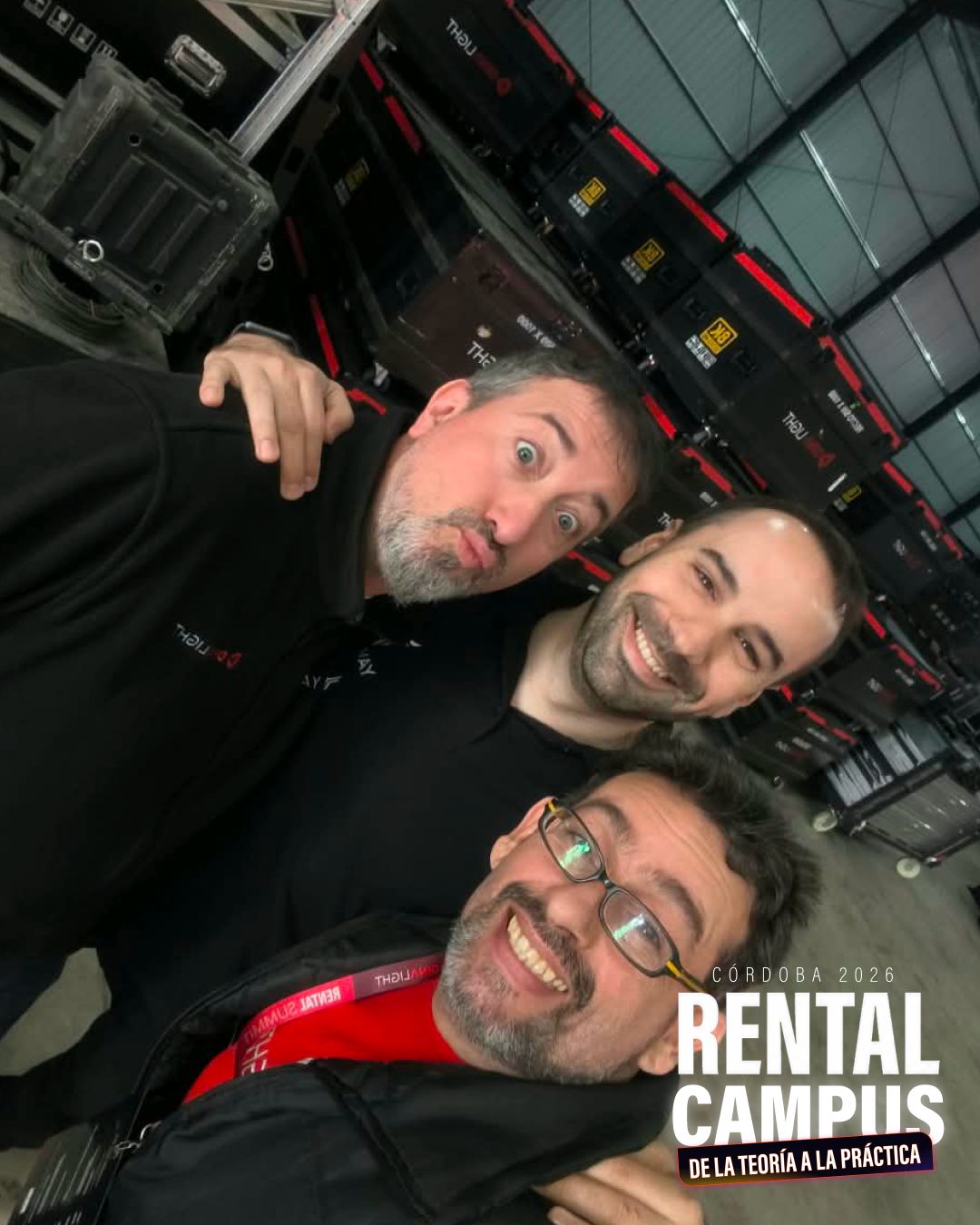 El equipo del Rental Campus Córdoba durante el armado de la jornada